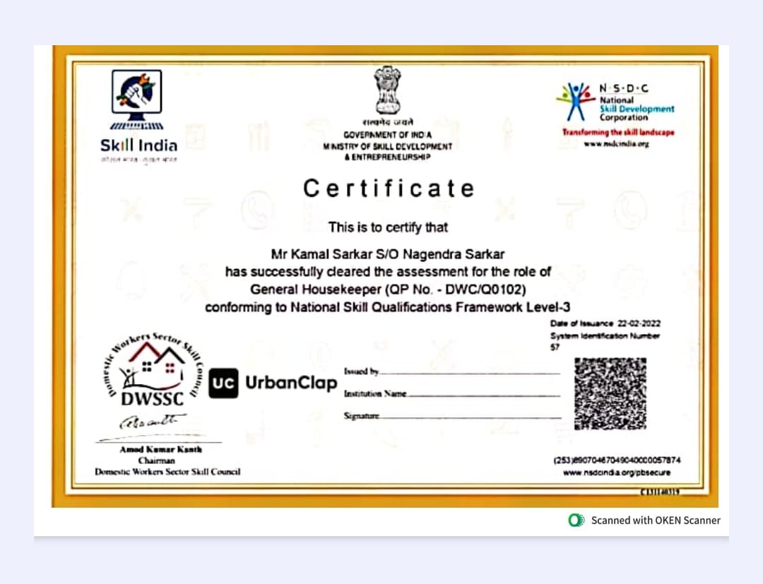 Urban Company Professional Excellence Award